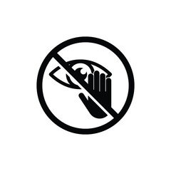 do not  touch lips  icon. forbidden sign hand touch lips. epidemic    - obrazy, fototapety, plakaty