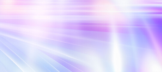 An abstract background with a gradient of colors, white flares and blend together diagonal lines which create a sense of movement. Soft and dreamy mood. Pastel white, pink, purple, and blue hues.