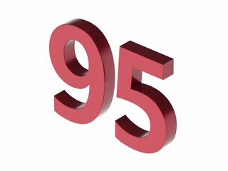 3d number isolated texture background rendering illustration