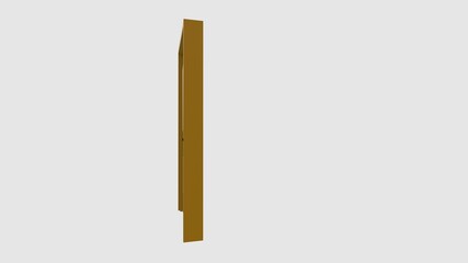 isolated door illustration 3d rendering