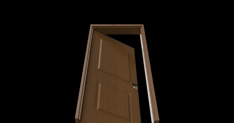 isolated door illustration 3d rendering
