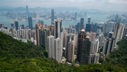 HONGKONG hong kong China Stadt Städtereise Drohnenbild Hochhäuser hochhaus luftaufnahme meer...