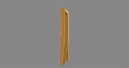 isolated door illustration 3d rendering