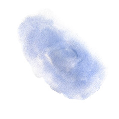 Blue watercolor paint stroke background illustration isolated on white. Stain brush hand drawn. Gothic Dark Wedding Decoration in vintage style. Element for invitation, backdrop