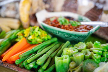 Savoring Thai Cuisine Steamed Green Vegetables and Fish a Culinary Delight