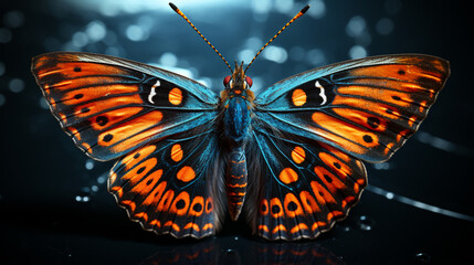 butterfly on black background HD 8K wallpaper Stock Photographic Image