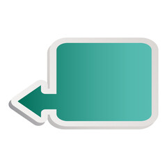 Arrow icon with sticker effect