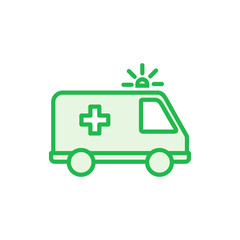 Ambulance icon set. ambulance truck icon vector. ambulance car