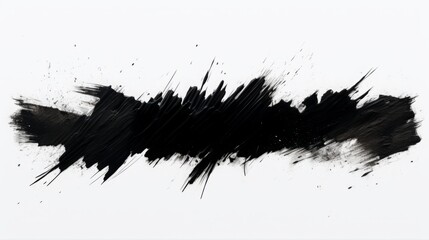 Obraz premium strokes of black paint on a white background.