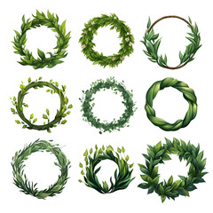 Sketched Botanical Crests& Wreaths