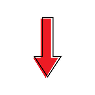 recommend clip art: Down arrow button for web or app development, navigation arrow sign icon