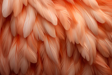Obraz premium Texture Of Various Colored Feathers On A Flat Surface Created Using Artificial Intelligence