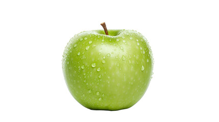 Green apple on transparent background