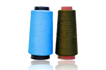 Bobbin with thread isolated on a white background