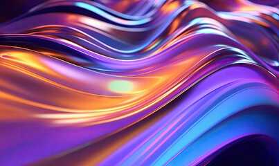 Abstract liquid wave wallpaper. Creative holographic banner.