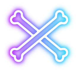 Set of Halloween neon