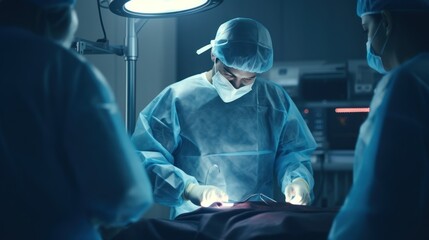 Portrait of surgeon in operating room