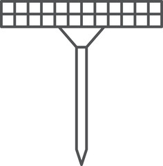 文房具の線画単品イラストアイコン　画鋲