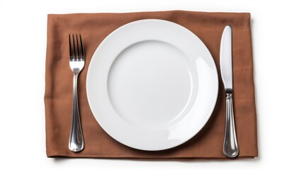 cutlery and plate.