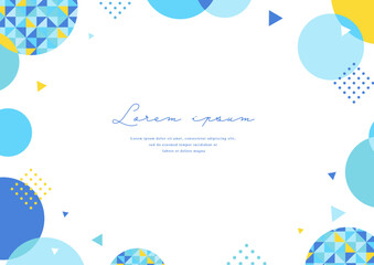 summer colored geometric pattern card design