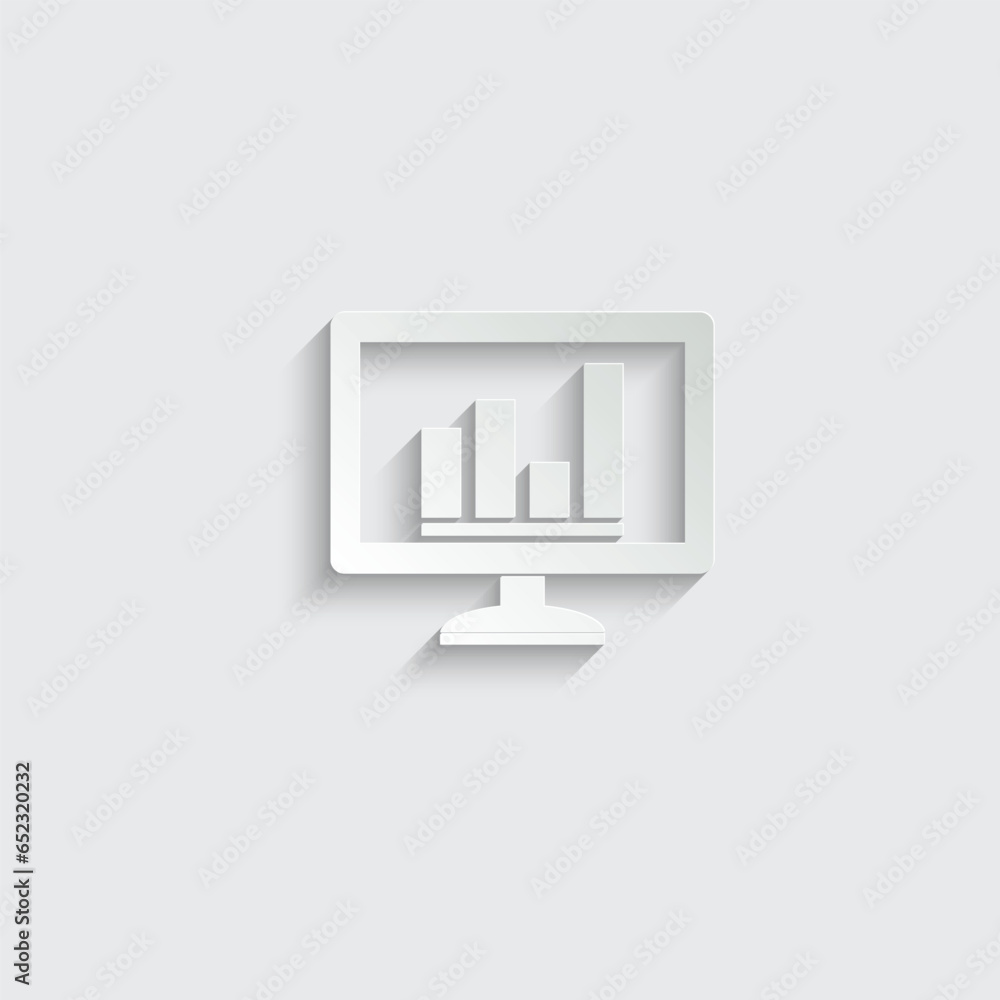 Poster diagram graph icon vector. chart symbol