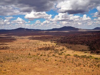 Landscape of Tsavo West National Park, Kenya