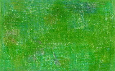 ザラッとした質感の紙に緑色でペイントした壁紙素材