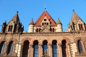Obraz premium Boston MA landmark. Trinity Chuch in Back Bay neighborhood.