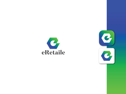monogram letter e logo template design