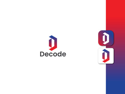 professional letter d logo monogram logo design template