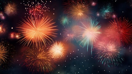 Fototapeta premium fireworks festive background.