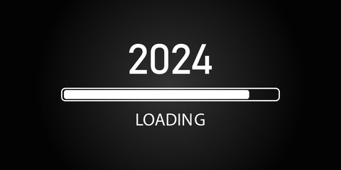 New stylish and unique 2024 wallpaper and colorful background illustration, Greeting card