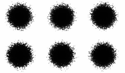 Hand drawn brush stroke set.