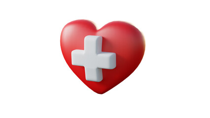 heart red cross ,red cross