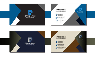 Modern presentation business card with company logo, Vector illustration design