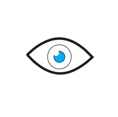 Eye icon. One of set web icons. Flat icon of supervision
