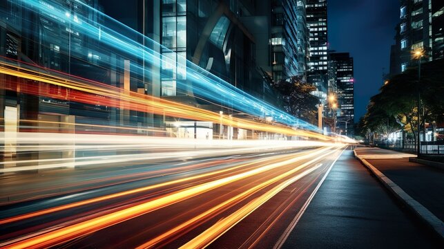 Trailing lights made with Ai generative technology