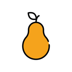 Pear  Icon autumn vector stock illustration.