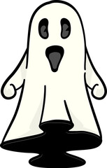 Spooky Ghost Cartoon Character Decoration