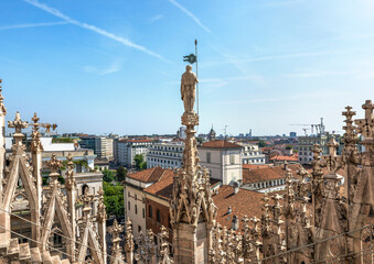 City view from Duomo - obrazy, fototapety, plakaty