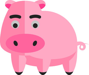 cartoon of lovely pig