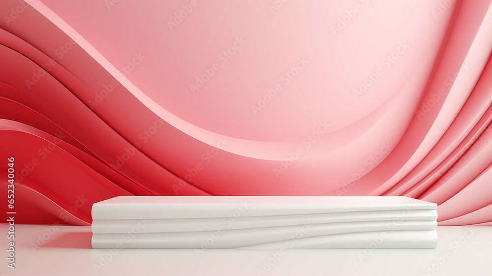 Poster pink background for customizable product presentation