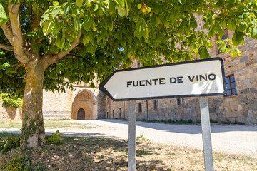 Wine tap in Irache winery, Road to Santiago de Compostela, Navarre, Spain