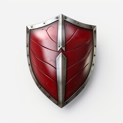 Shield, red and gray shades