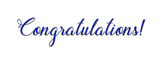Congratulations! A greeting sign for a graduation party at a university, academy, or school. This vector design is suitable for congratulatory ceremonies, invitation cards, or banners