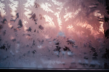 Snowflakes freeze on window - obrazy, fototapety, plakaty