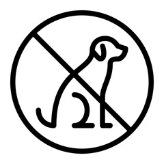 No animals allowed. Dog prohibition sign