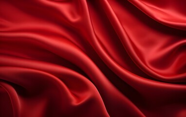 Obraz premium red silk background Generative AI