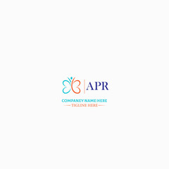 APR letter logo design in 3 style. APR polygon, circle, triangle, hexagon, flat and simple style with black and white color variation letter logo set in one artboard. APR