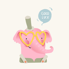 Print Cute Animal Poster Elephant 